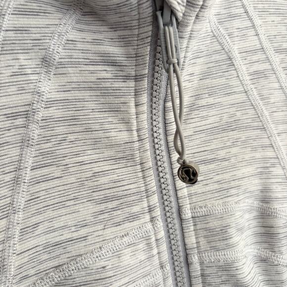 Lululemon Define Jacket 10 M Space Dye Camo White Silver Spoon Zip Running - Picture 7 of 8
